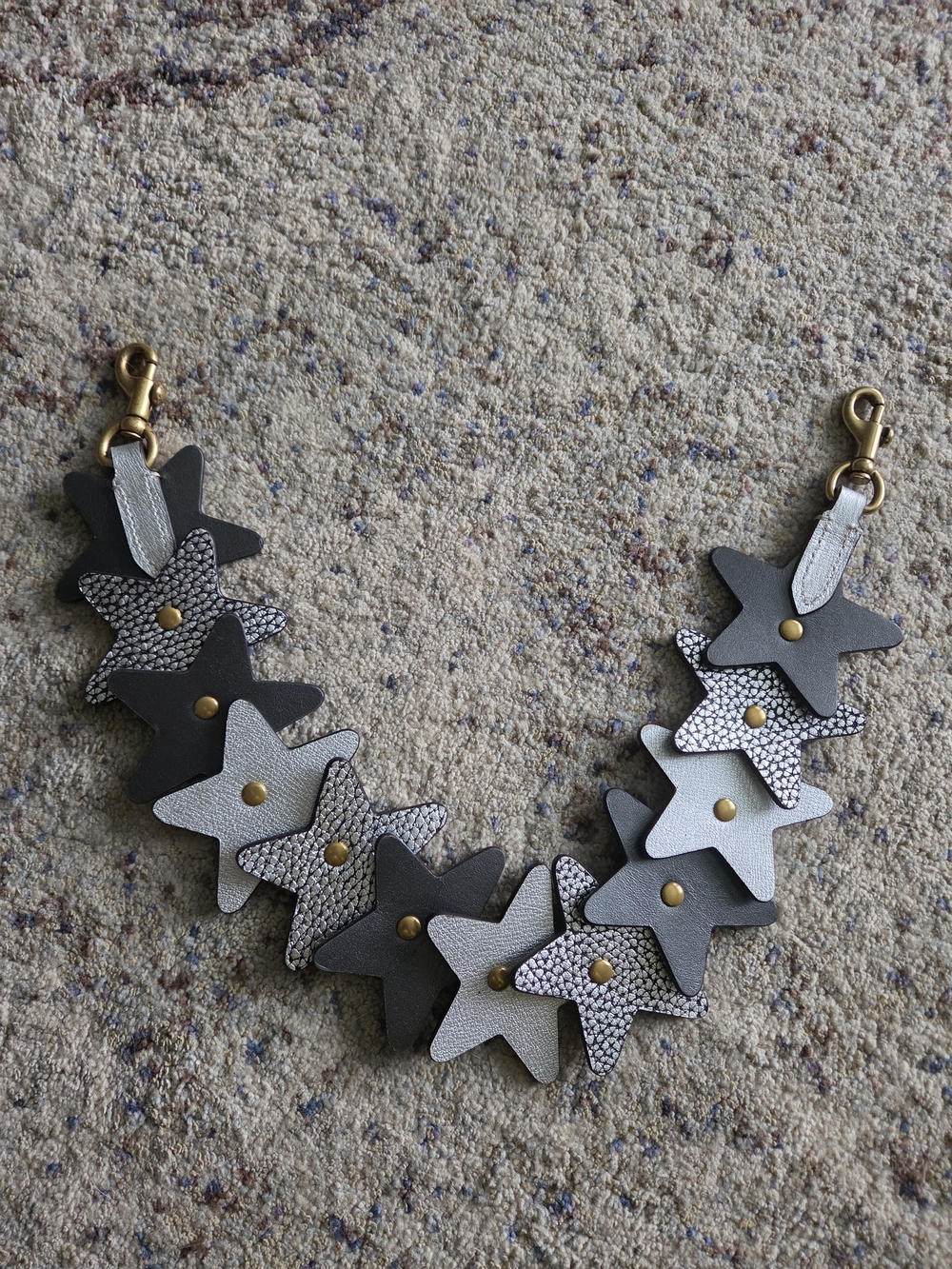 RESERVED Coach Remade Charm Strap in Gray With Brass Hardware